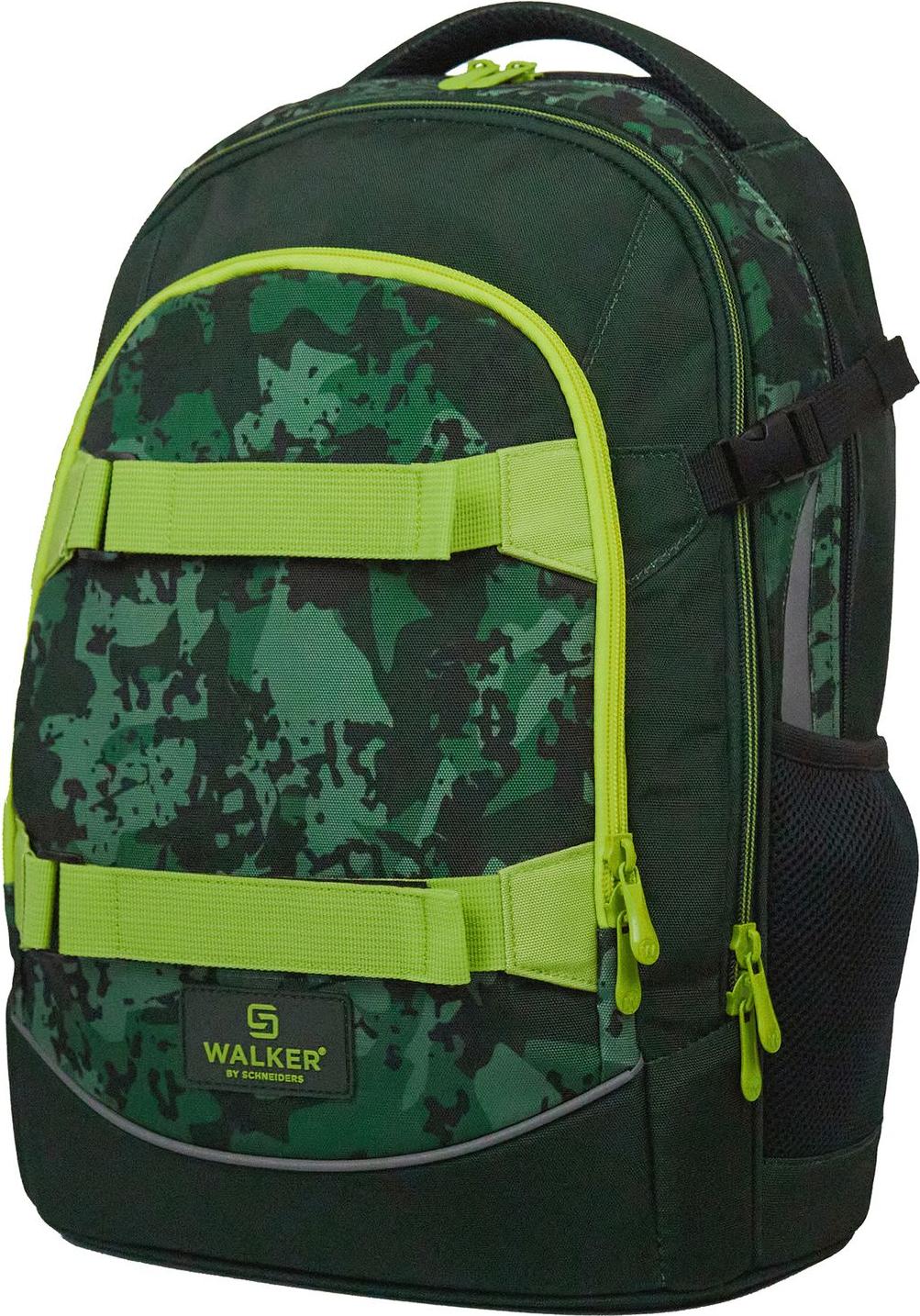 walker® 42041-347 Schulrucksack Fame - Uni Camo green