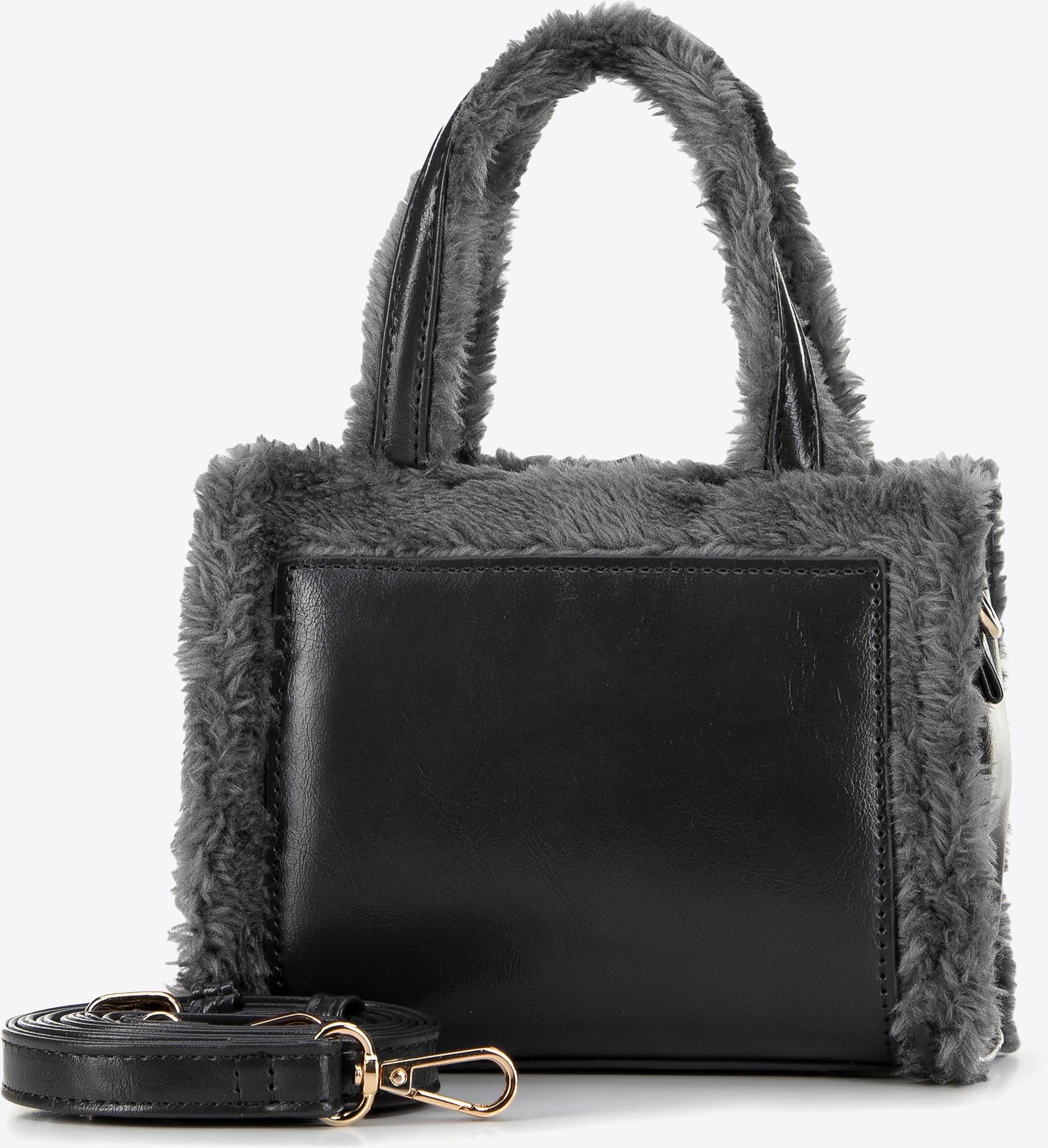 Wittchen Damen-Koffer aus mit Pelzbesatz, grau, graues