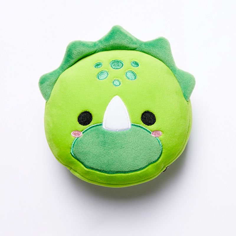 PUCKATOR Relaxazzz Cutiemals Dinosaurier rundes Reisekissen und Augenmaske