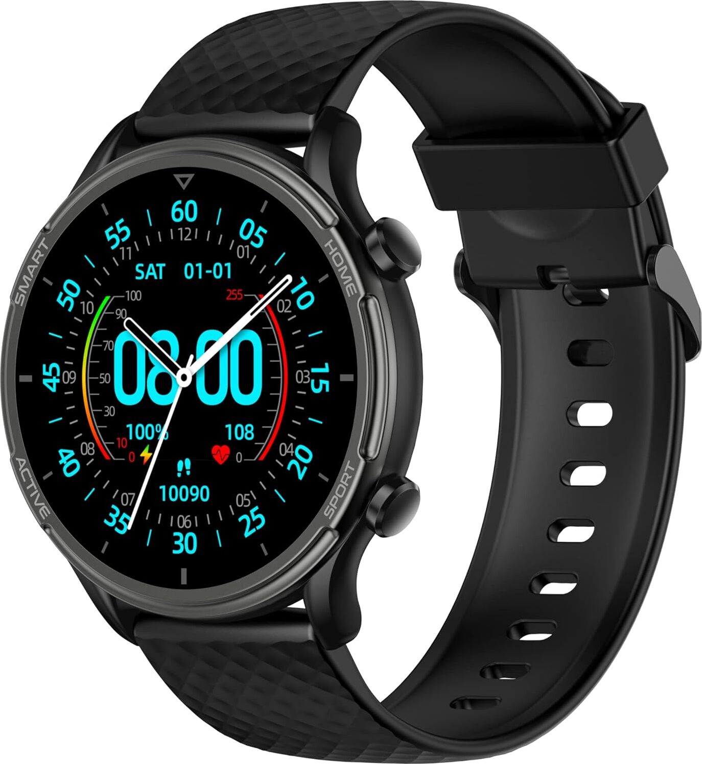 ndroid Smartwatch Muži kolo - Smartwatch Muži s funkciou telefónu Funkcia Whatsapp Smart Watch Muži čierna Krokomer Hlasový asistent