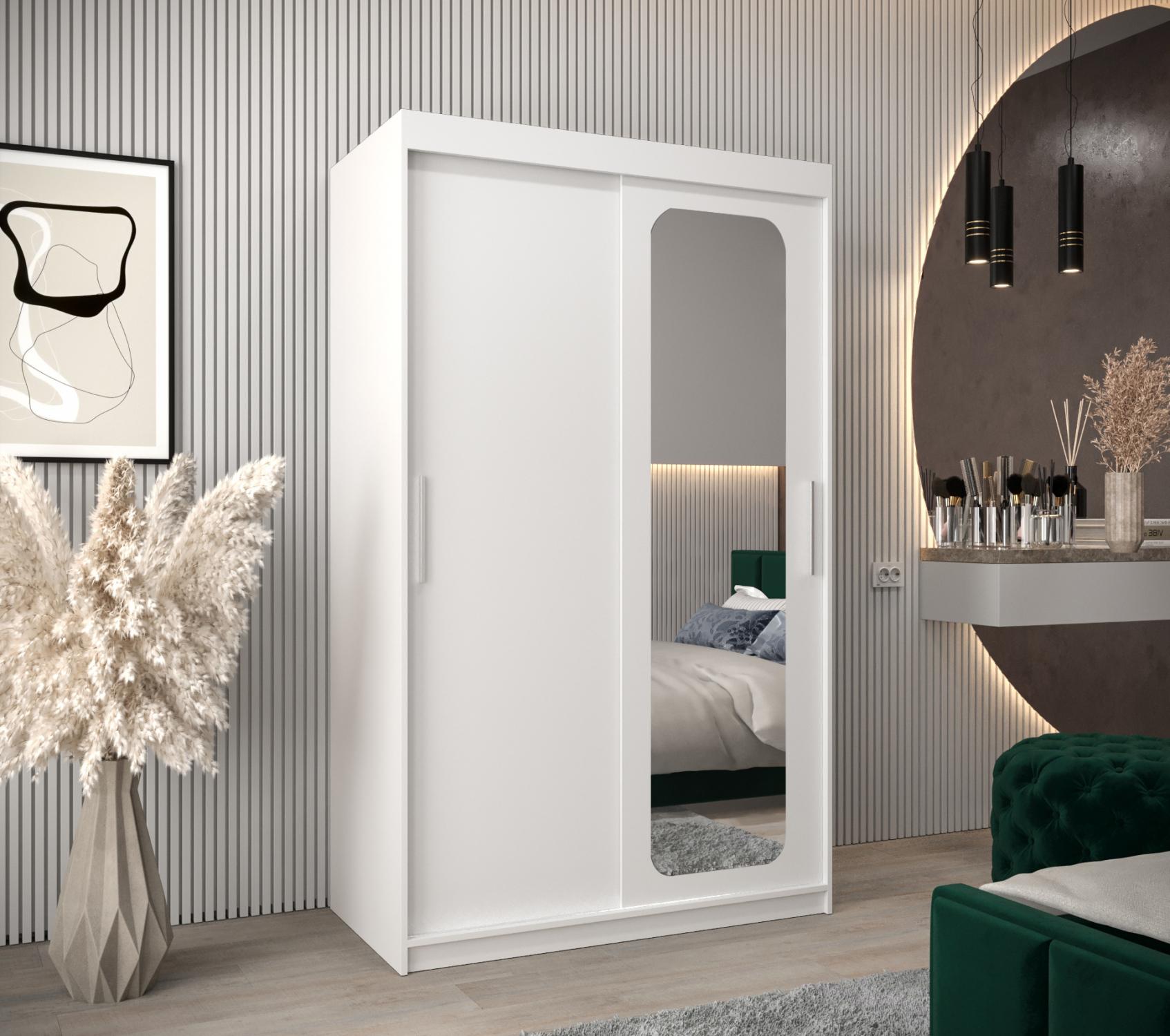 VENETI Spiegelschrank DONICELA 1 - 120 cm, weiß 064-08-19046