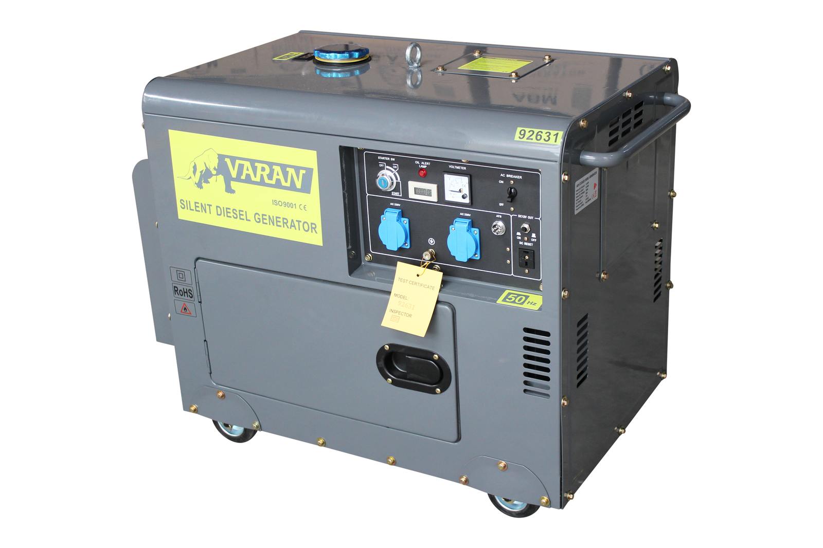 Varan Motors - 92631-ATS Dieselový generátor 5,5 kW 230 V + elektrický štartér ATS