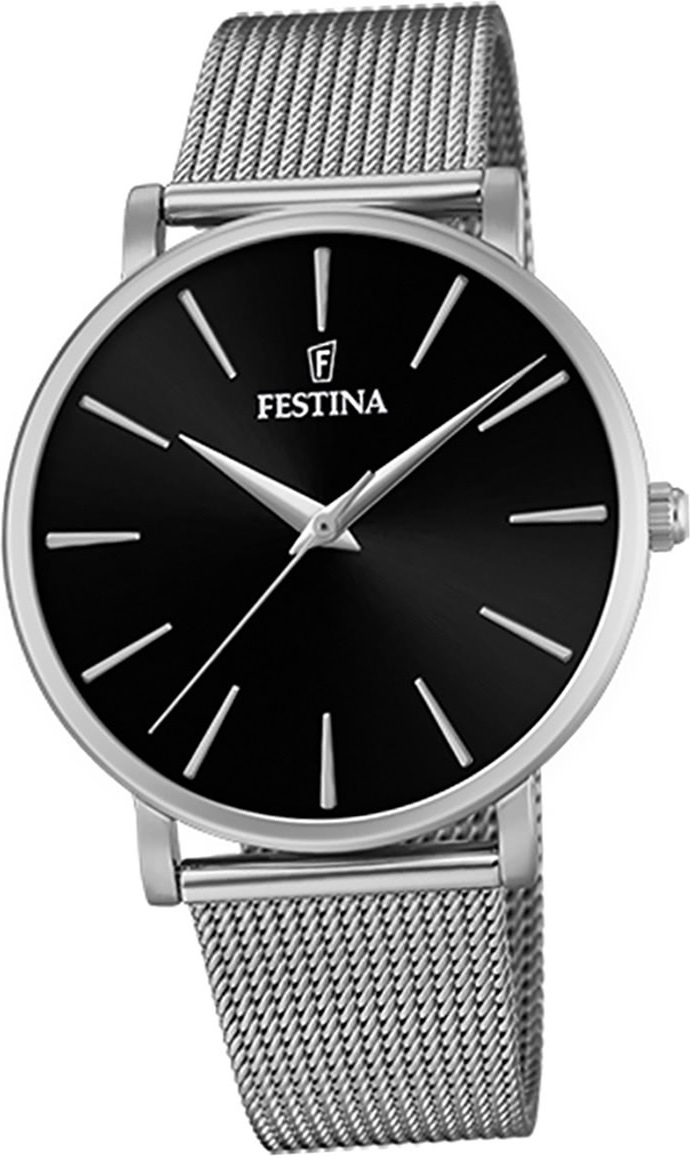 Festina Nerezové dámske hodinky F20475/4 Náramkové hodinky strieborné Dámske klasické hodinky D2UF20475/4