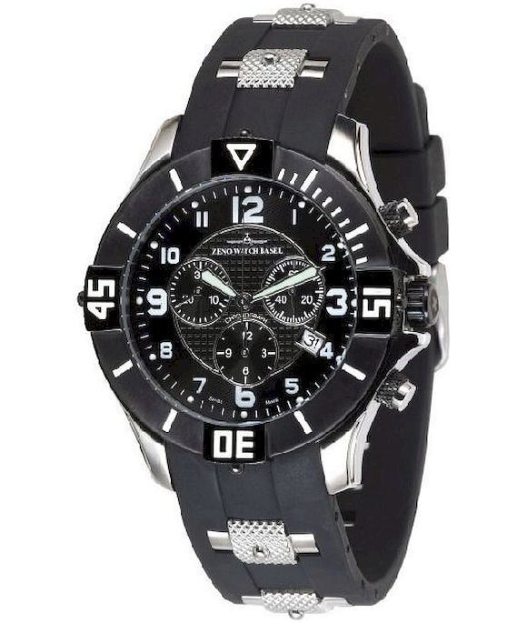 Zeno-Watch - Náramkové hodinky - Pánske - Chrono - Quartz 1 Chrono - 5430Q-SBK-h1