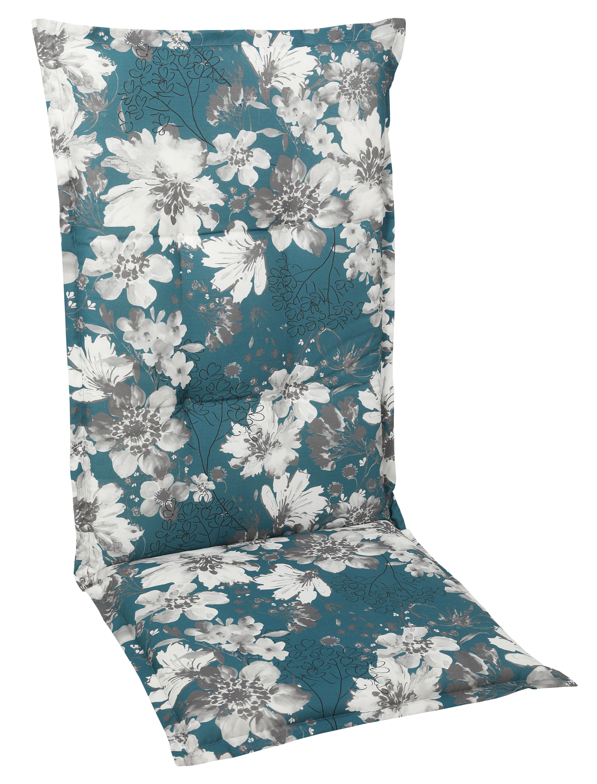 Sesselauflage hoch, Blumen Textil, GO-DE