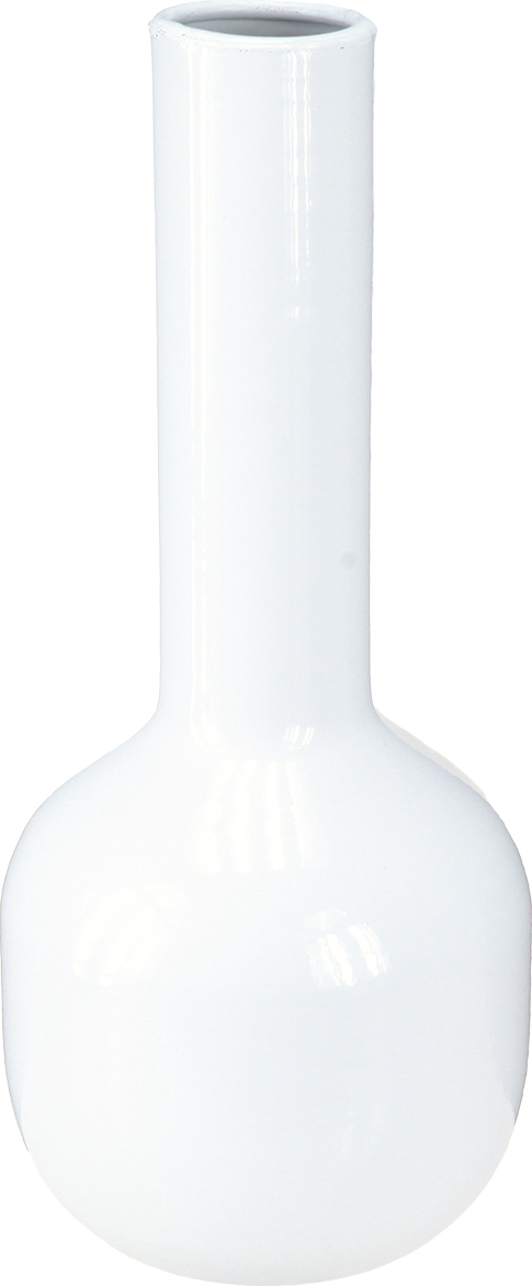 Viana Moderne Cremeweiß Metallvase Ø10,5cm H25,5cm Deko 19478