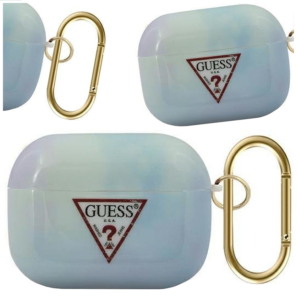 Guess GUACAPTPUMCGC02 puzdro na AirPods PRO blue Tie & Dye Collection