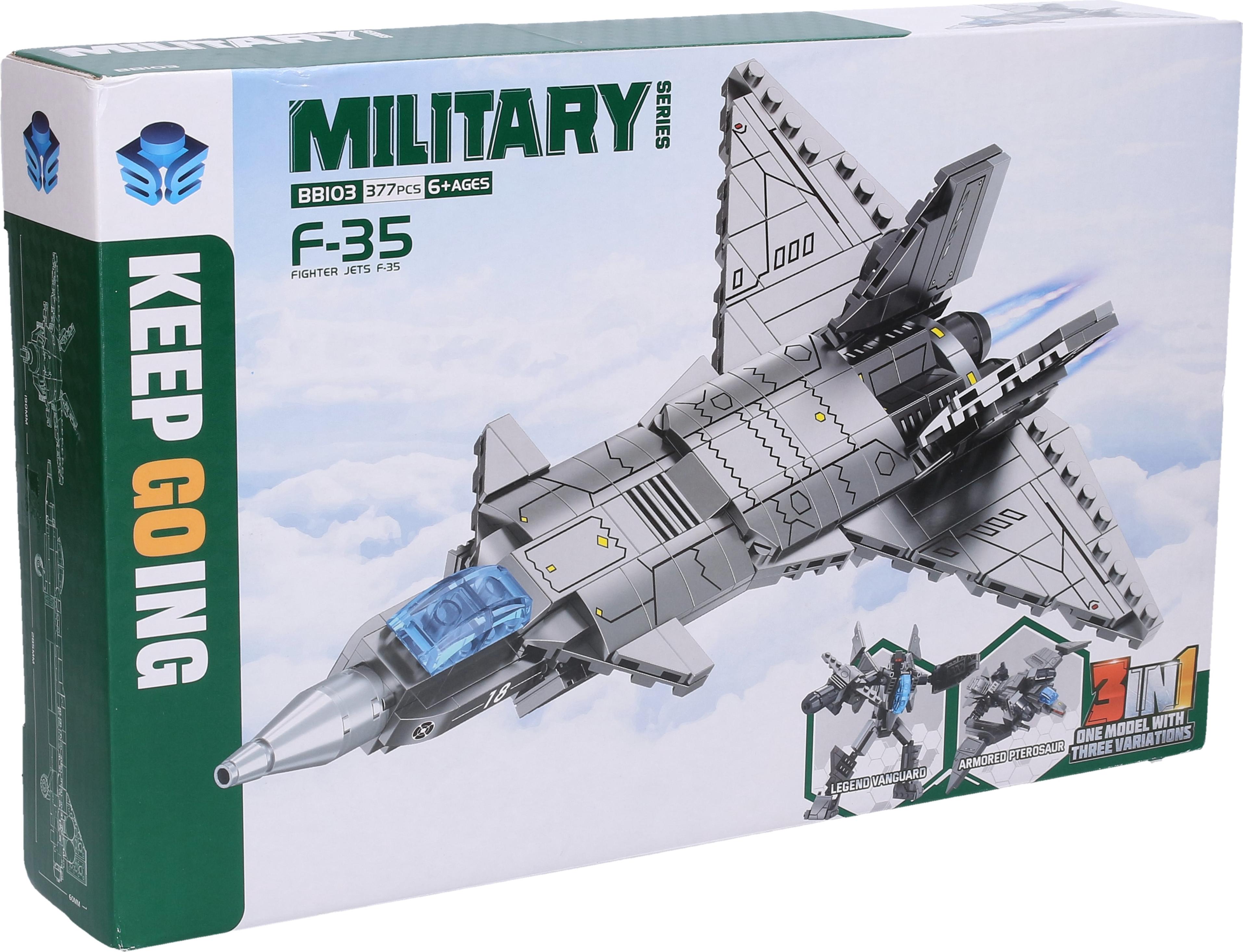 Wiky 3-in-1-Bausatz für einen Kampfjet, 28 cm