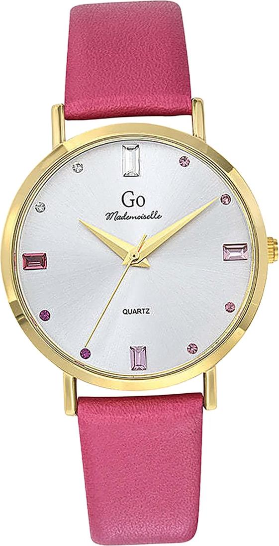 Girl Only dámske náramkové hodinky ružové analógové Mademoiselle s koženým remienkom D2UGO699538