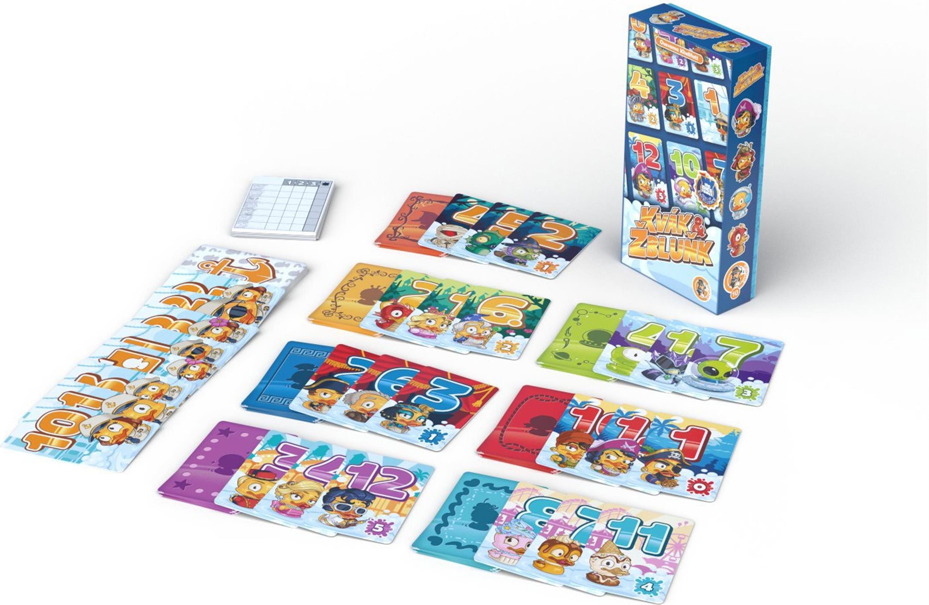 Kartenspiel Kvák Serie, 2-7 Spieler, ab 8 Jahren, 20 Min. Spieldauer, leichter Schwierigkeitsgrad, tschechische Sprache