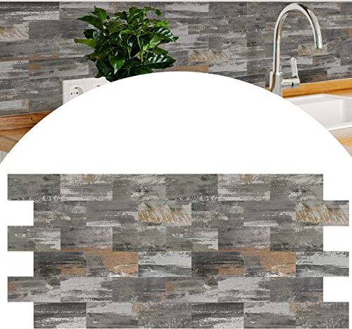 Fliesenaufkleber PVC Wandfliesen 34x29cm per Stück Fliesenfolie 10Pcs Klebefliesen Zuschneidbar Wandfliesen Selbstklebend Bodenfliesen Typ A CEEDIR