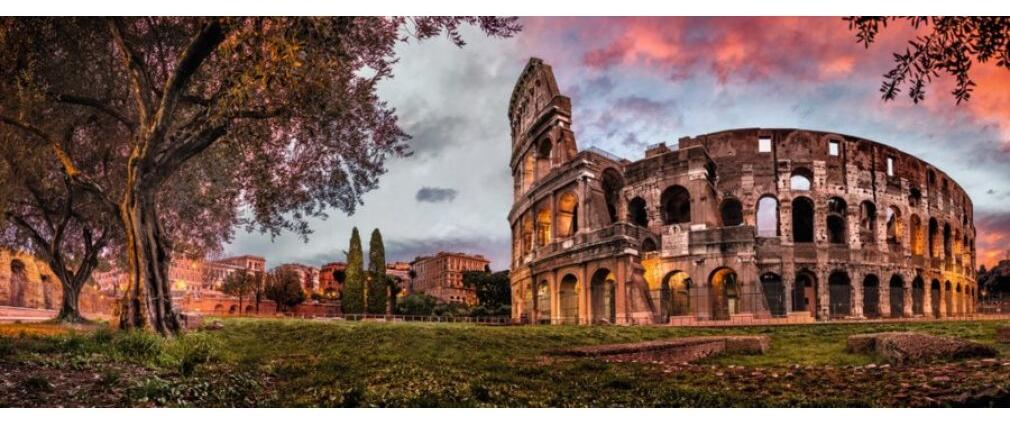 Ravensburger Spielverlag RAVENSBURGER Panoramapuzzle Der Fall der Sonne ü ber dem Kolosseum, Italien 1000 dlks