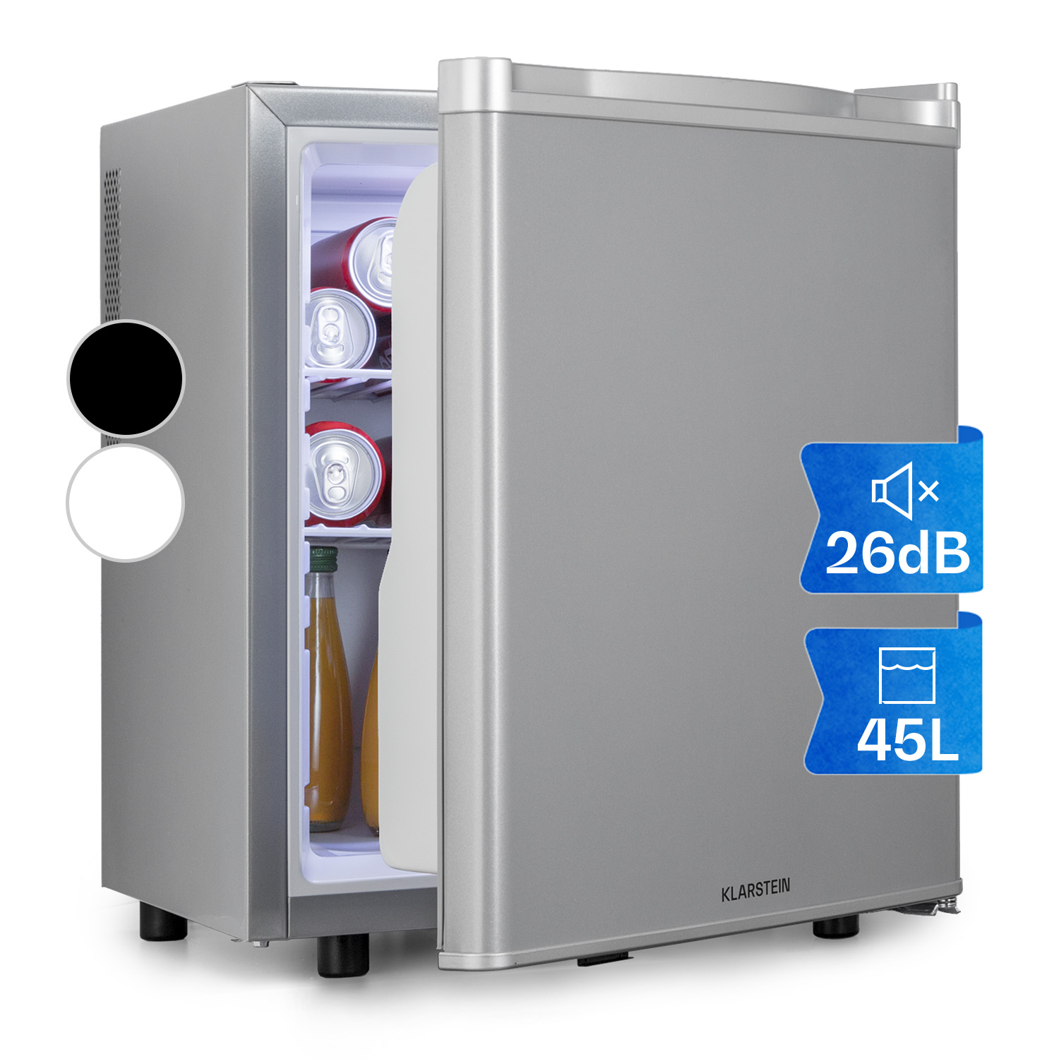 Klarstein Mini Kühlschrank, Retro Mini-Kühlschrank mit Gefrierfach, 67  Liter Getränkekühlschrank Klein & Kompakt, Kleiner Kühlschrank mit