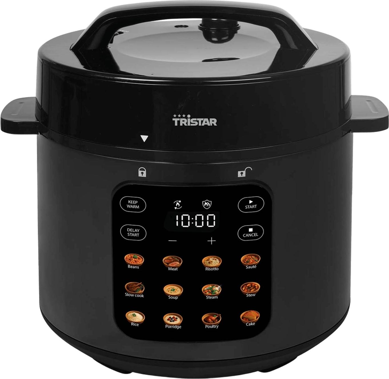 Tristar Haushaltsgeräte Schnellkochtopf 6L 1000W Digitalanzeige