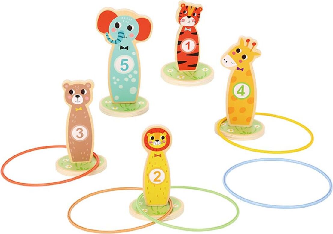 TOOKY TOY Hölzerne Zielscheibe Wurfspiel Tiere 15 el. 109016