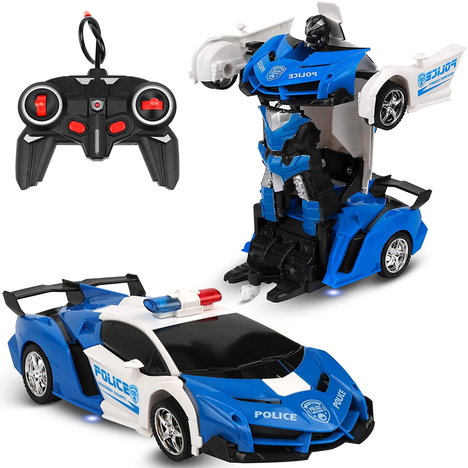 Transformer Roboter 3 Varianten 14cm Verwandelbares Auto Rennwagen Fahrzeug