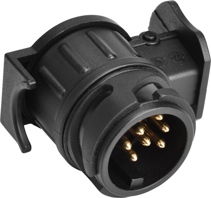 Gistuch Trailer -Adapter -Stecker, Stecker und Kupferkontakt 13Pin bis 7Pin Black für Wohnmobile