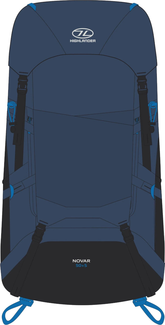 MOST Outdoor - Highlander Highlander Rucksack Novar Rucksack Navy 50 + 5 Liter - Blau 3092