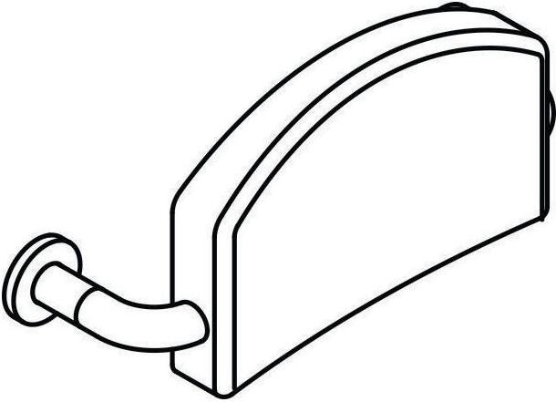 Hewi Rckensttze Serie 801 150 mm tief, Wandmontage rubinrot 801.51.911 33