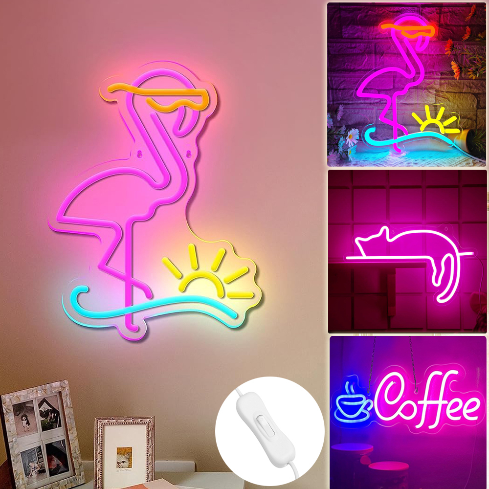 lapamax Kaffee Leuchtreklame Neonlicht LED Wort Neonschild für die Wand Coffee Neon Bar Schild LED Wandkunst für Café Nachbildung