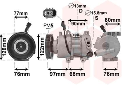 VAN WEZEL 8200K273 Kompresor klimatizácie