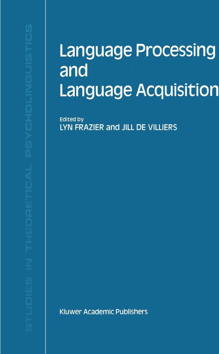 Sonstige Verlage Language Processing and Language Acquisition