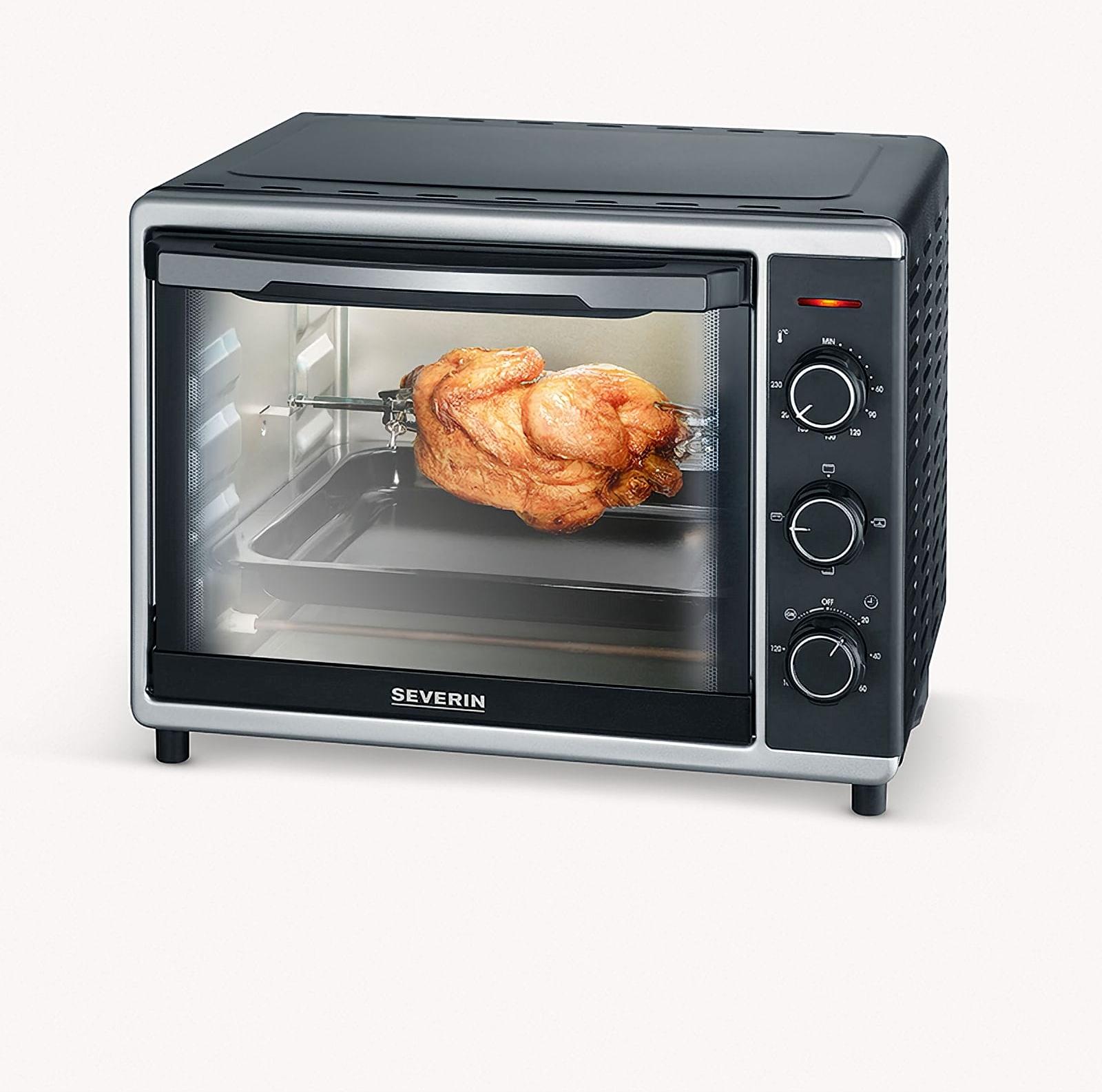 SEVERIN Back- und Toastofen TO 2058 aus Kunststoff, schwarz Backofen Mini Backofen Klein Mikrowelle Mit Backofen Mini Backofen Backofen Klein Toastofen 10002058000