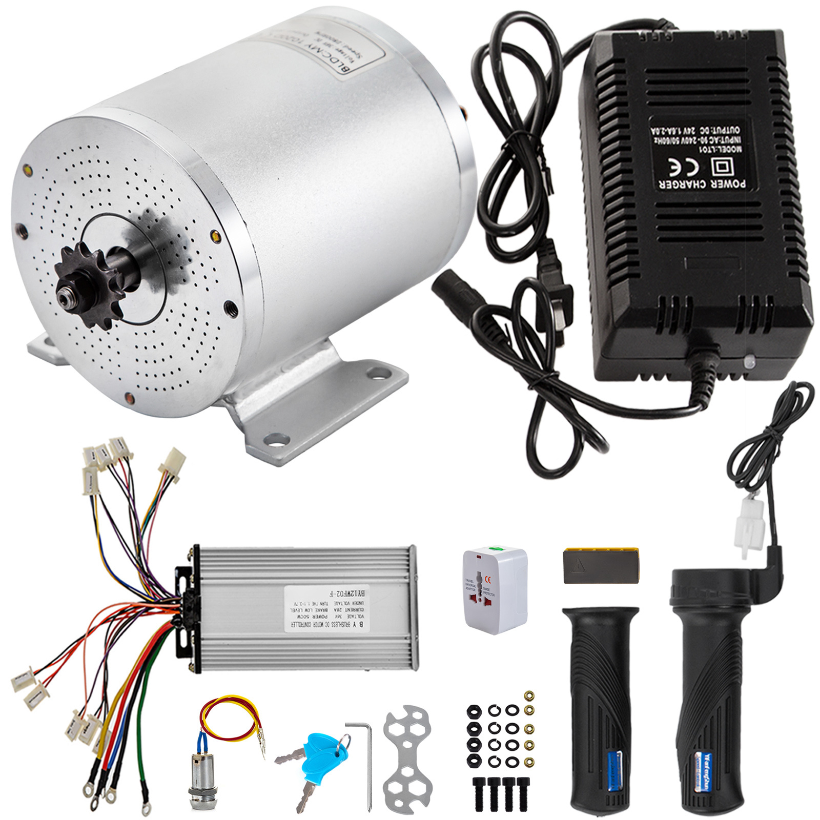VEVOR Bürstenloser Gleichstrommotor Elektromotor 36V, Bürstenloser Elektromotor 500W, Brushless Electric Motor 2800 U