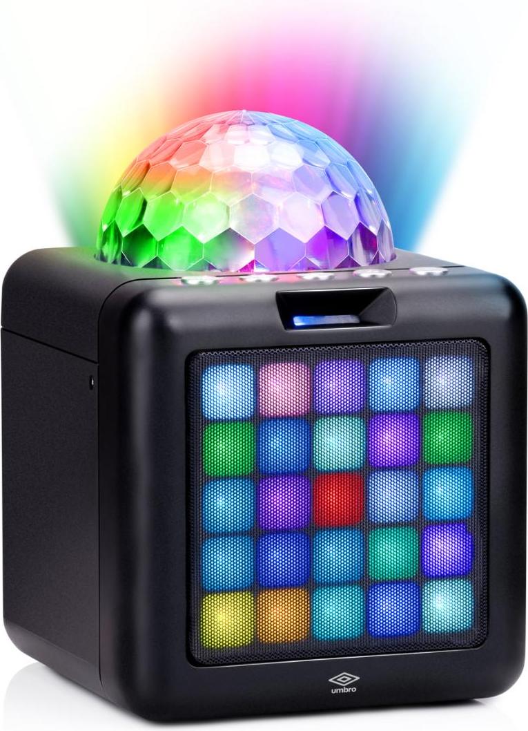 Bluetooth karaoke zariadenie - Bluetooth reproduktor s mikrofónom - prenosný hudobný box - párty box s mikrofónom a LED svetlami - na párty a karaoke