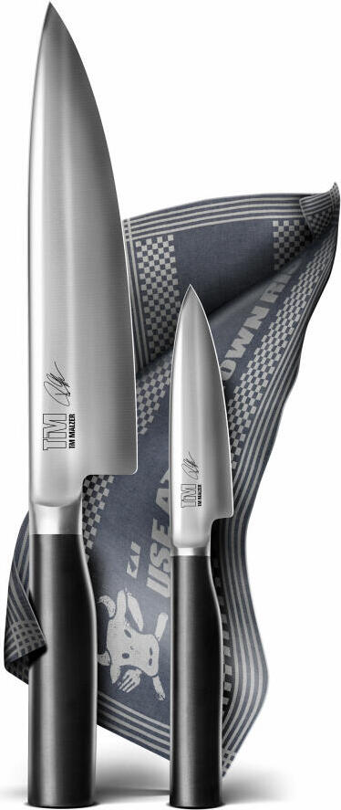 Kai Europe GmbH Kai Kamagata Tim Mälzer Set, 3-tlg., Kochmesser, Messer, Grubentuch, TMK-W24