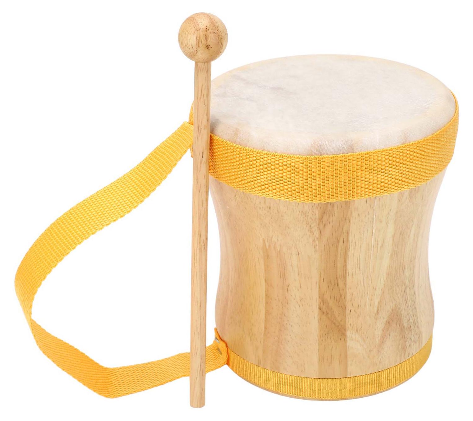 Gistuch Handtrommel-Set, Holz-Schaffell-Oberseite, professionelles Percussion-Instrument mit Stick, Gelb