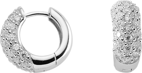 SELVA Creolen Silber 925/rh Ø 15,80 mm Zirkonia OS144411