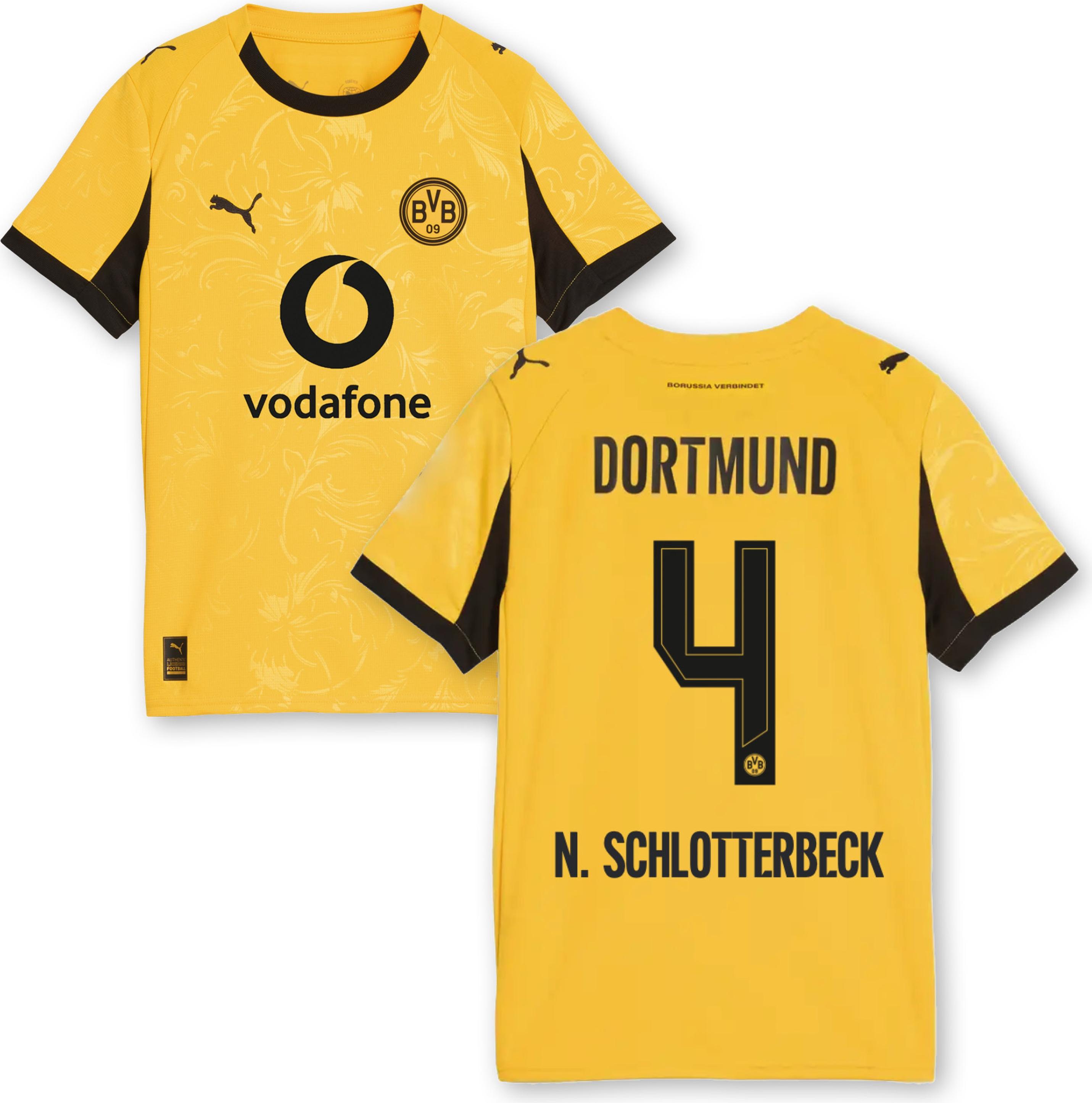 PUMA BVB Cup Trikot Kinder Saison 2025/26 Flock: Schlotterbeck - Größe: 164