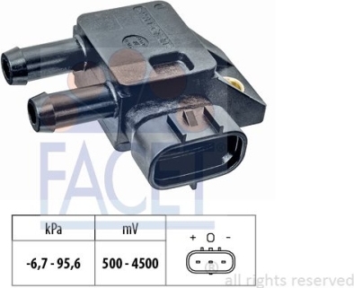 1 Sensor, Abgasdruck FACET 10.3308 Italy - OE Equivalent für TOYOTA
