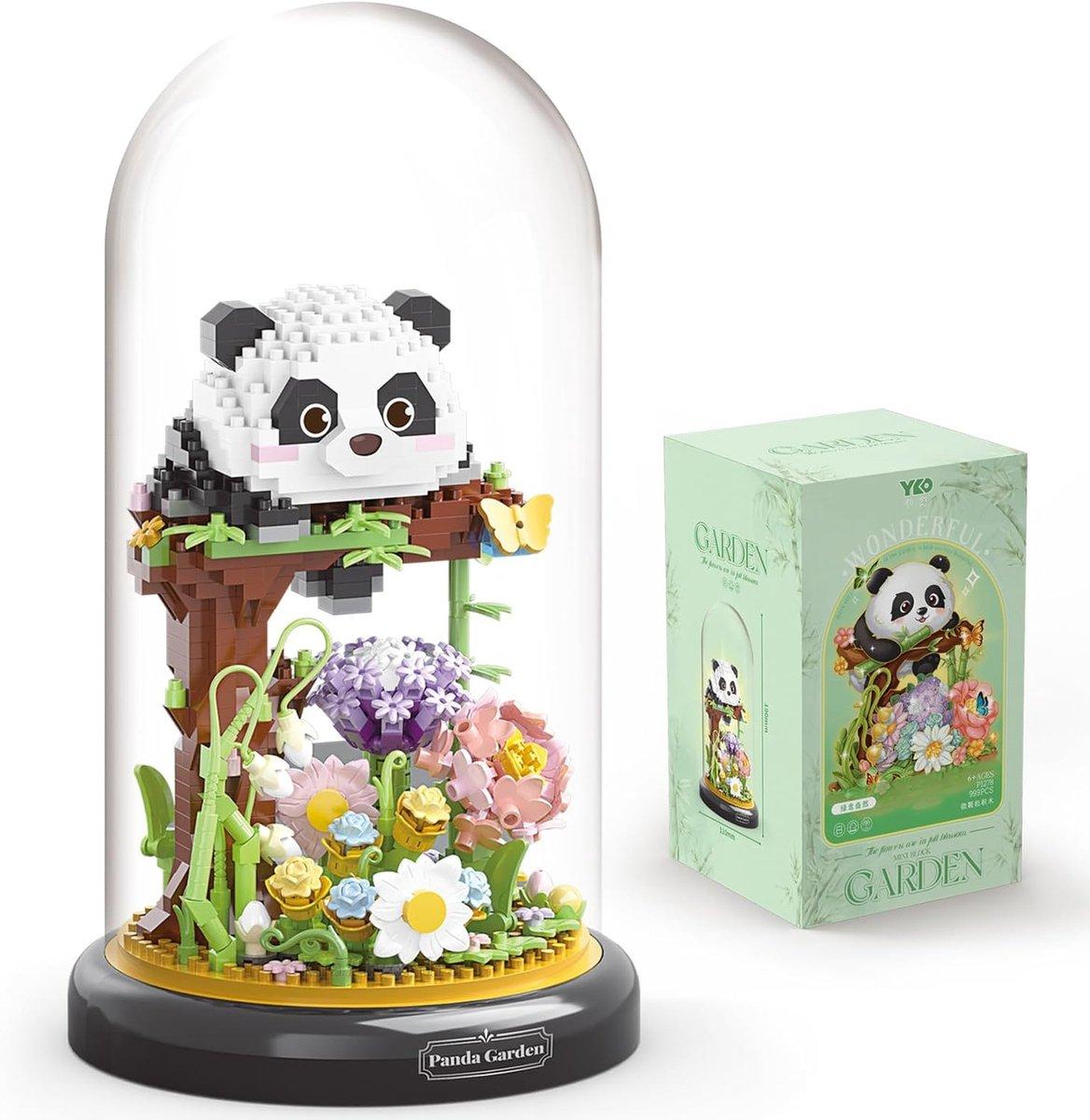 Minicee Bausteine Panda Set – Klemmbaustein Tiermodell – DIY Steckbausteine Geschenk für Kinder