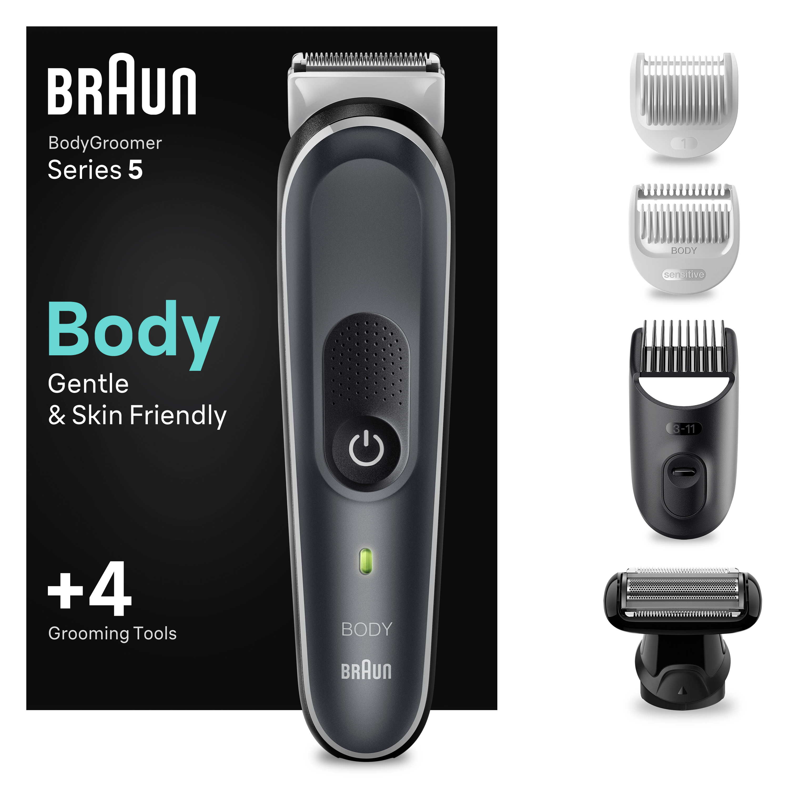 - - Grey Braun BodyGroomer Gentle BG5360