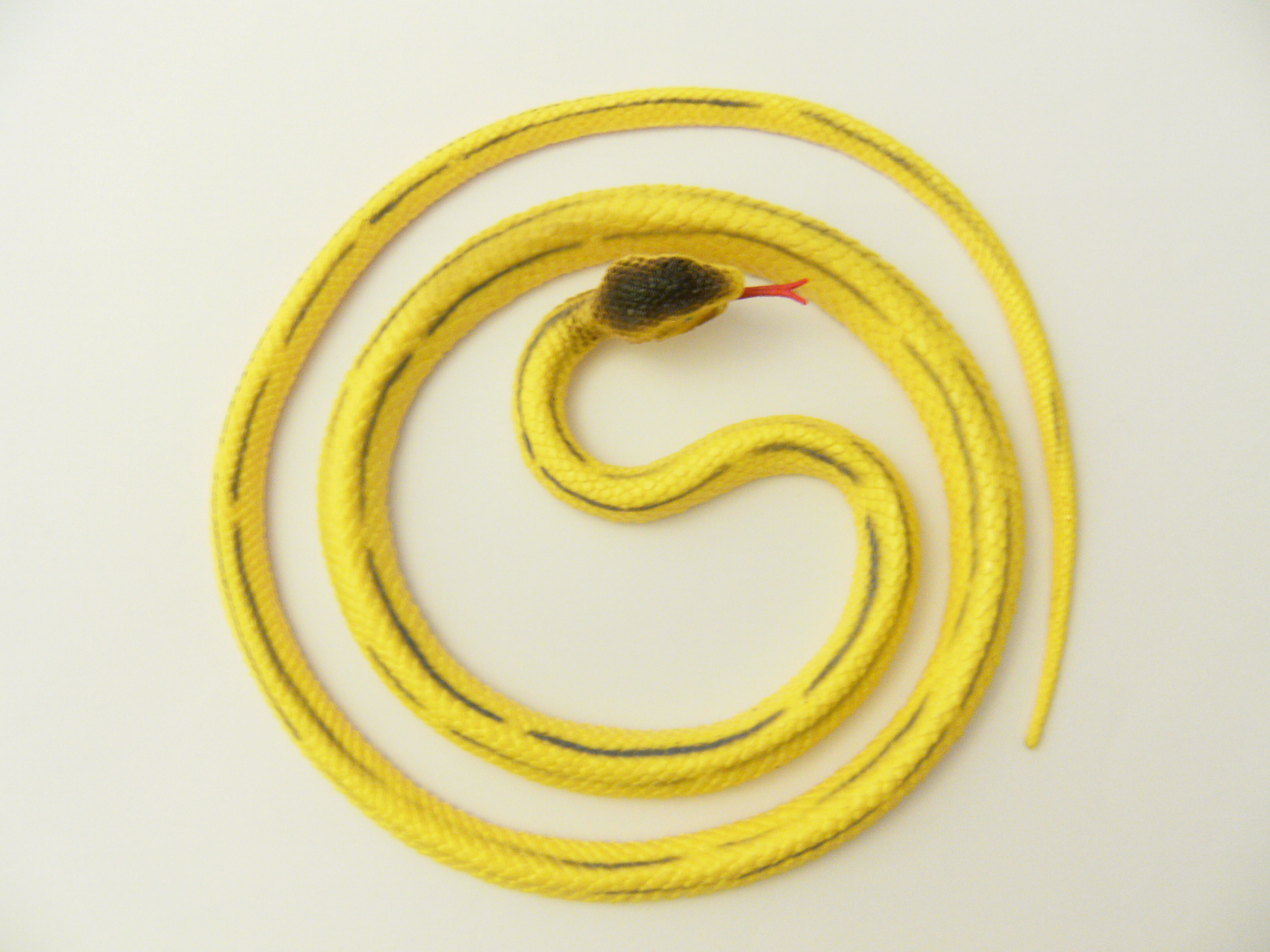 Rasehorn Schlange 135 cm gelb, Schlangen Gummischlange Gummischlangen Reptilien Kriechtier 13710