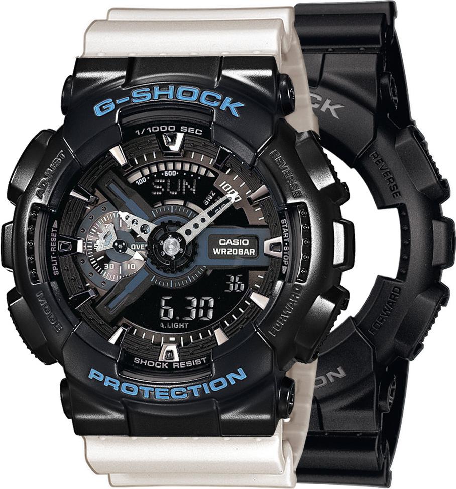 Casio G-Shock SET GA-110-1BER hodinky + BEZEL 10514393 + BAND 10395227 20BAR