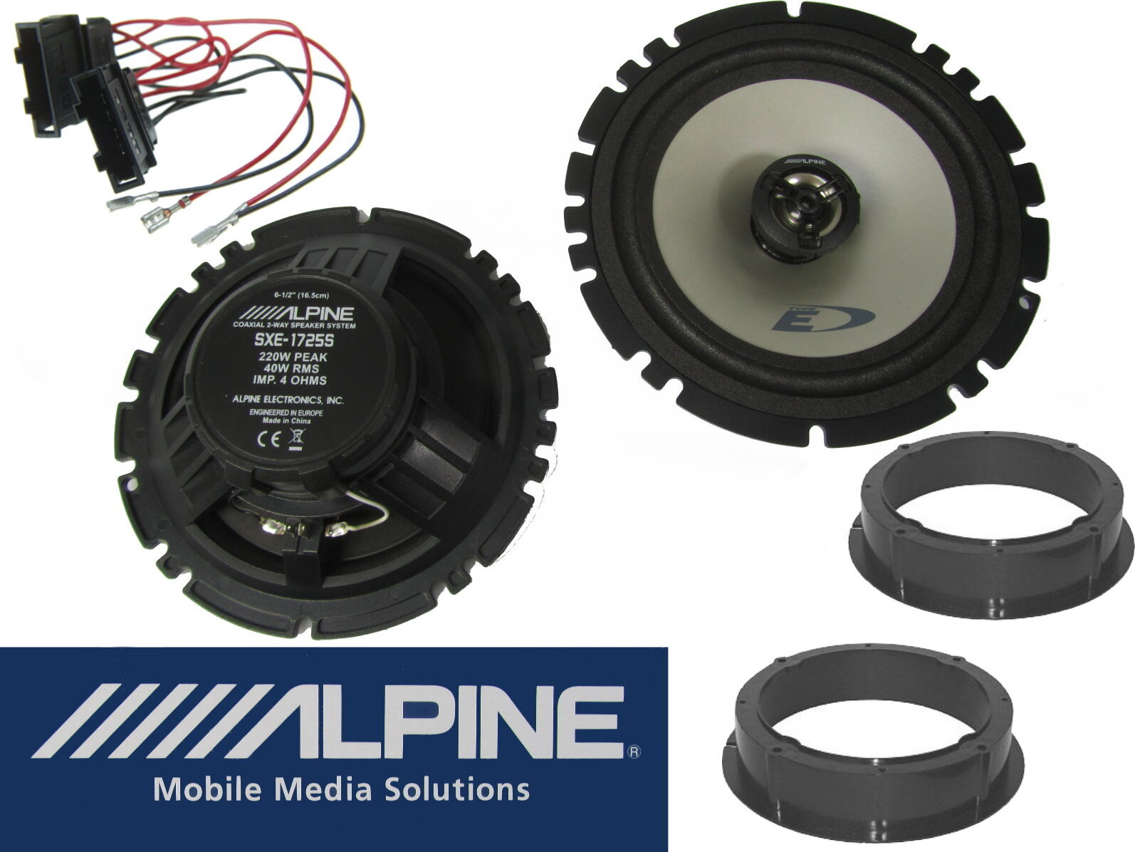 DSX Alpine Lautsprecher Set für Skoda Octavia IV Bj 20-22 Tür Vorne hinten 220 W alpinskodaoctavia