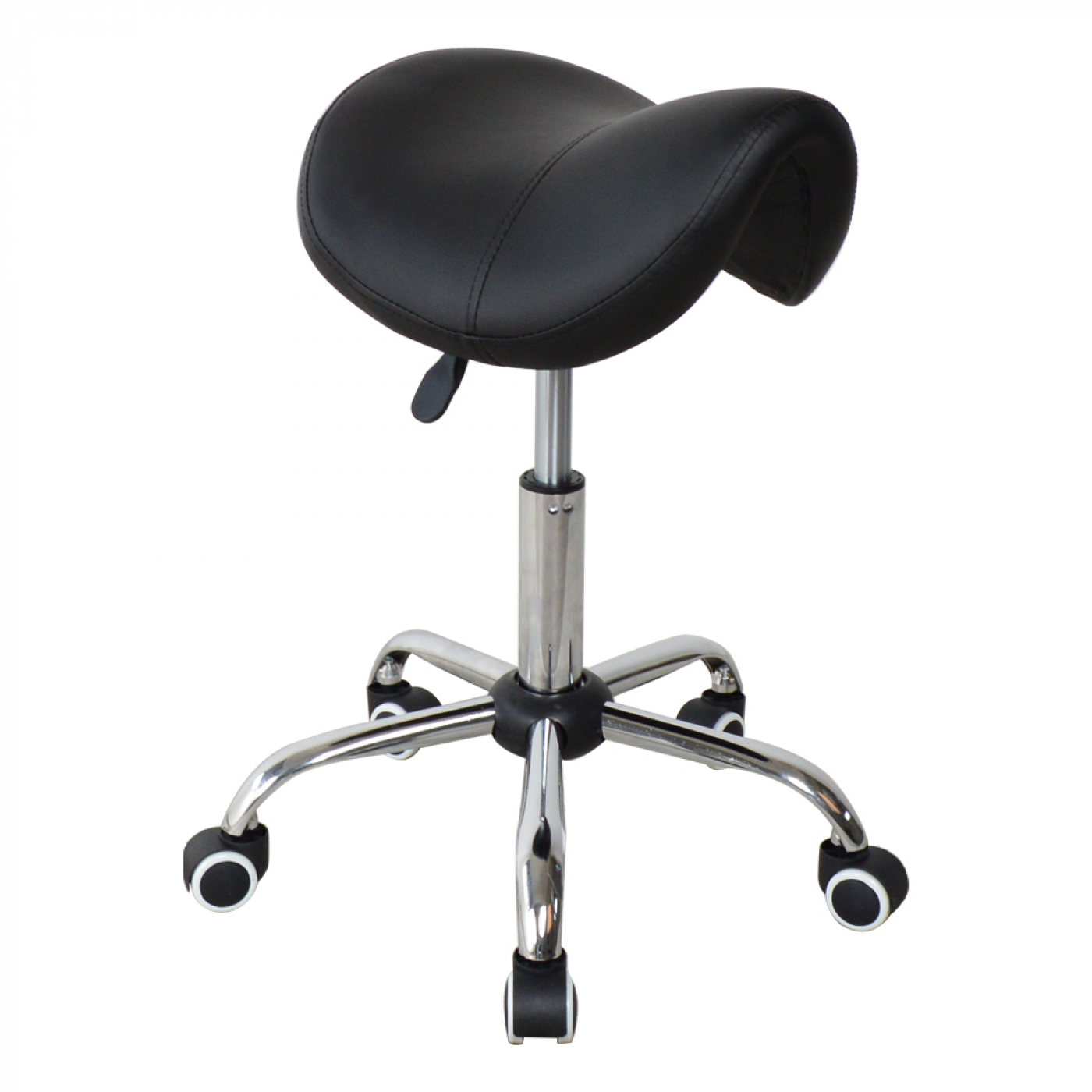 ACTIVESHOP Gabbiano Kosmetikhocker mit Rückenlehne Q-4599 schwarz