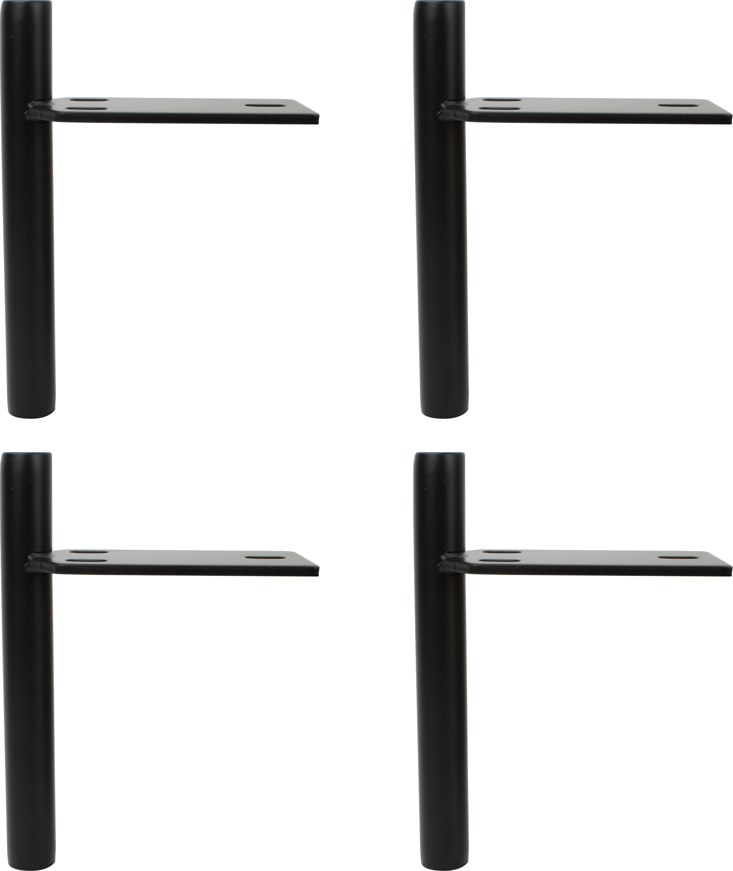 Natural Goods Berlin Möbelbeine OUTSTANDING, Möbelfüße für Betten, Sofas und Schränke, Schwarz, 16 cm, 4 Stück 4xMF_Outstand_schwarz_16