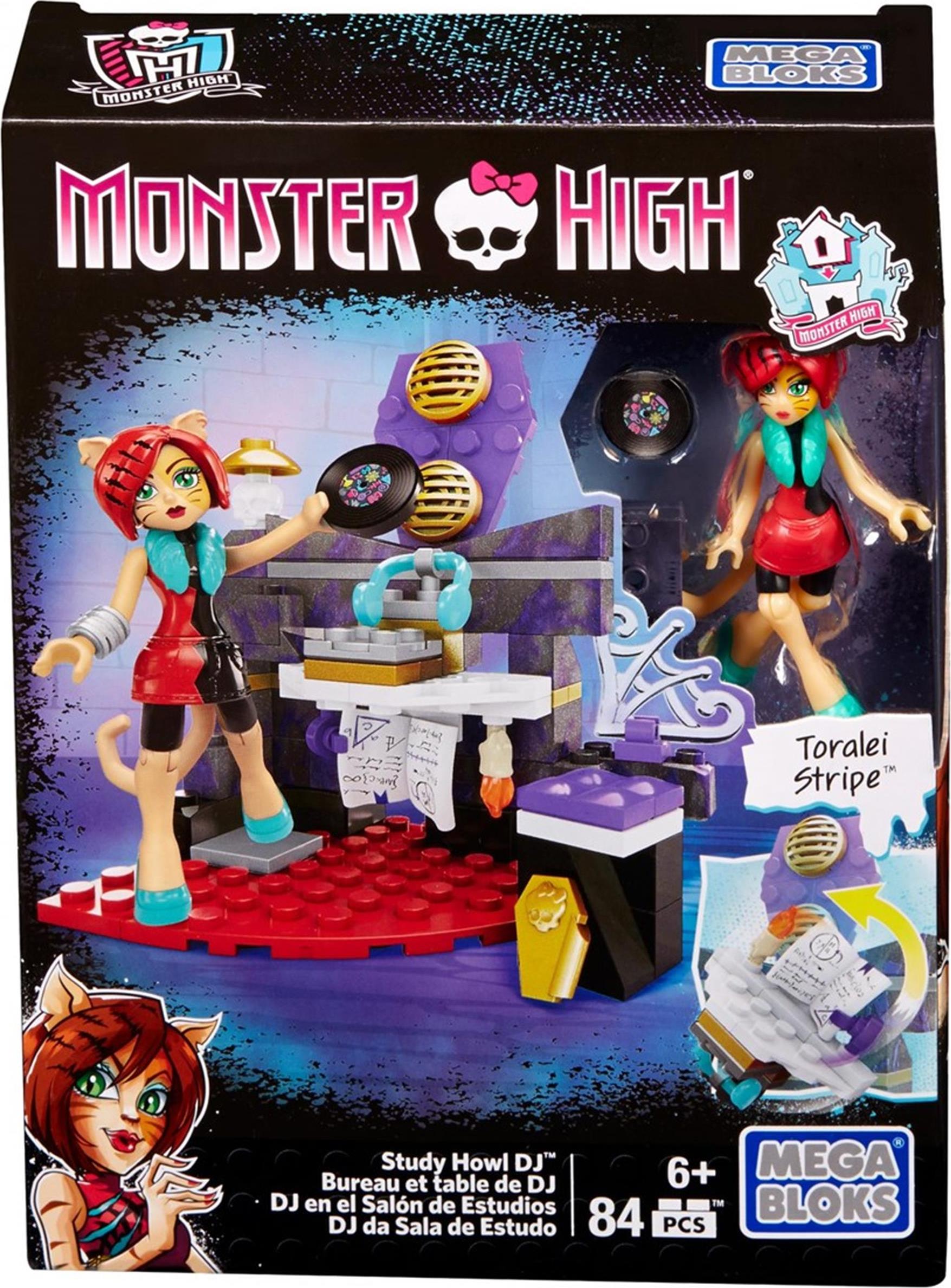 Mega Bloks Monster High study Howl DJ