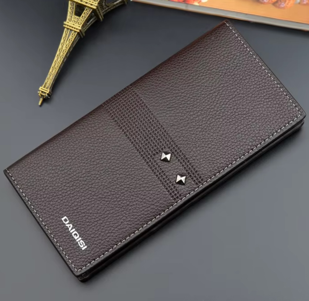 Elegante Herren Geldbörse Daiqisi Quentin in Dunkelbraun KP35458