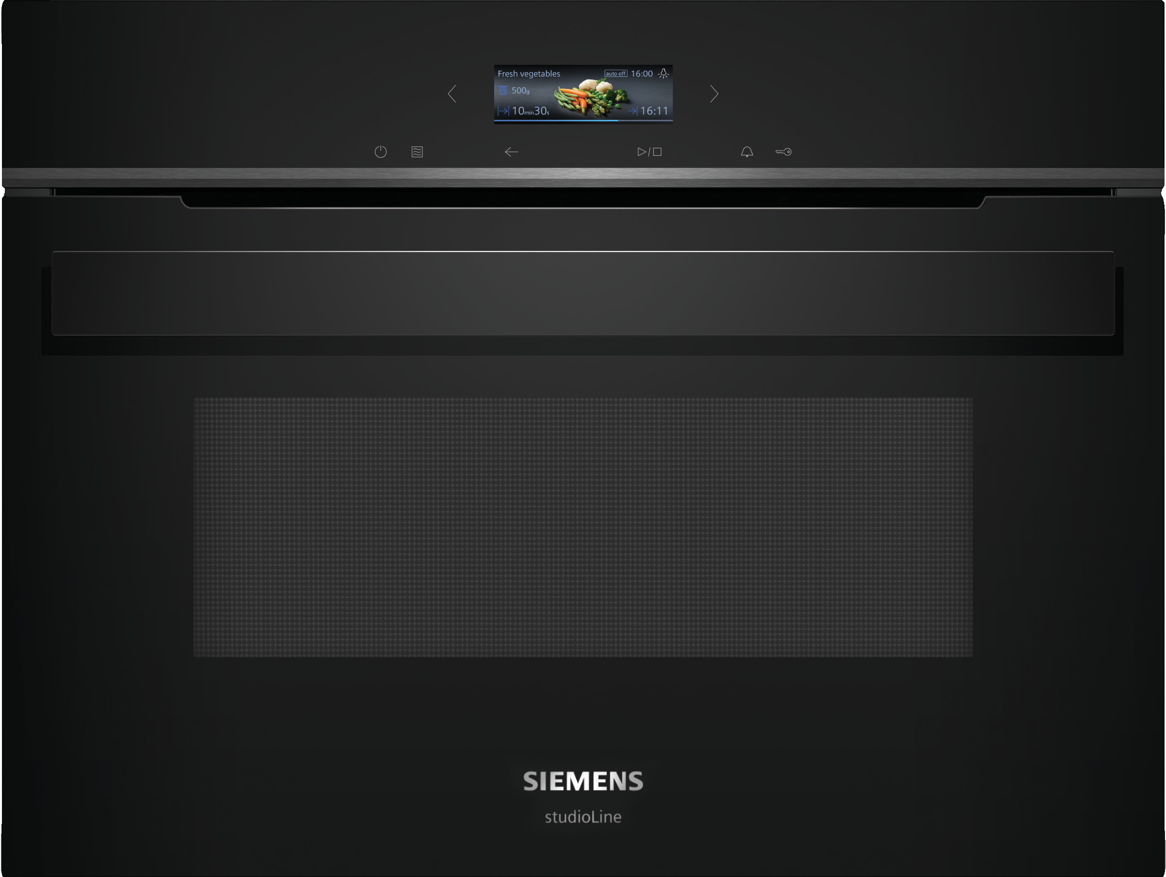 Siemens iQ700, Einbau-Mikrowelle, 60 x 45 cm, Schwarz, Edelstahl, CE932GXB1