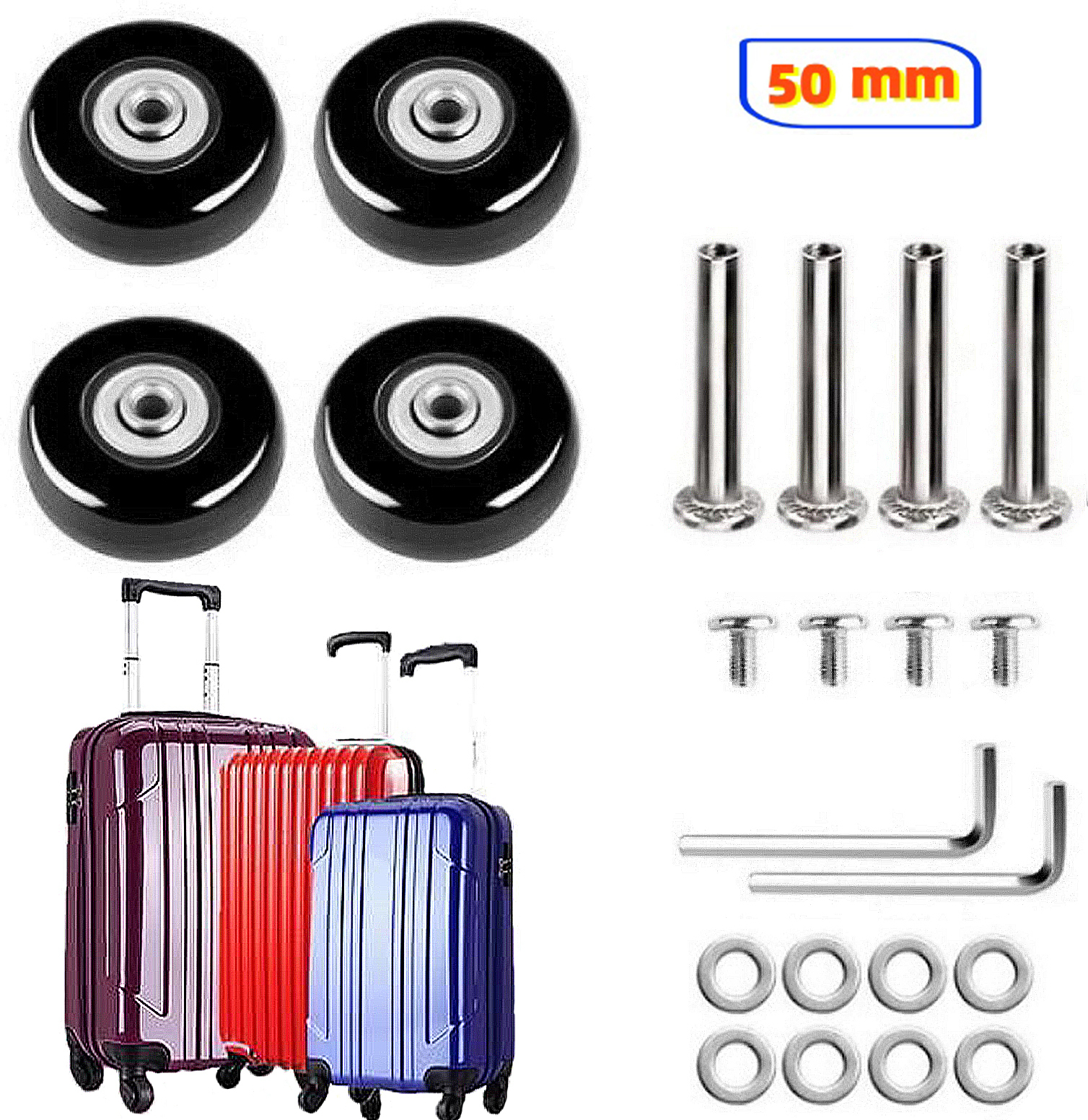 Reparatur Samsonite Ersatzteile Koffer Rollen Upscape Trolley Mit