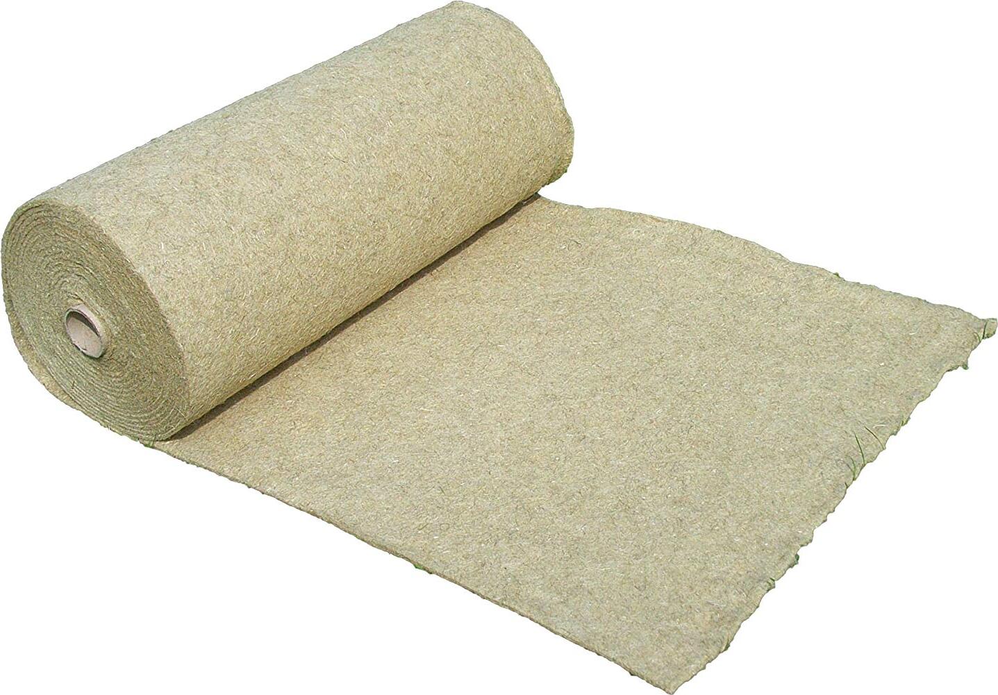 pemmiproducts Anzuchtmatte aus 100% Hanf, 0,4 m breit, 15 m lang, ca. 1 cm dick (11,62/qm)
