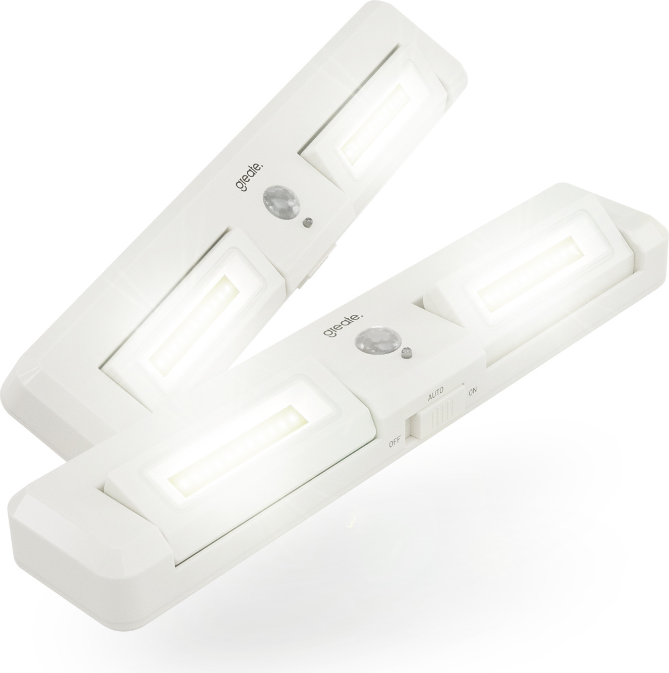 greate. greate 2x LED Lichtleiste mit Bewegungsmelder innen batteriebetrieben - LED Schrankbeleuchtung mit Bewegungsmelder 201022-2