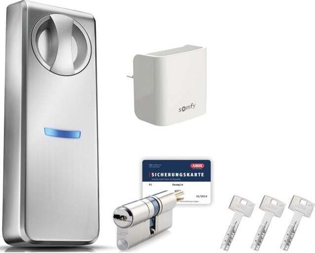 Somfy Smartes Türschloss Connect ABUS für Türblattdicke 7-9 cm, mit Internet Gateway (1870617)