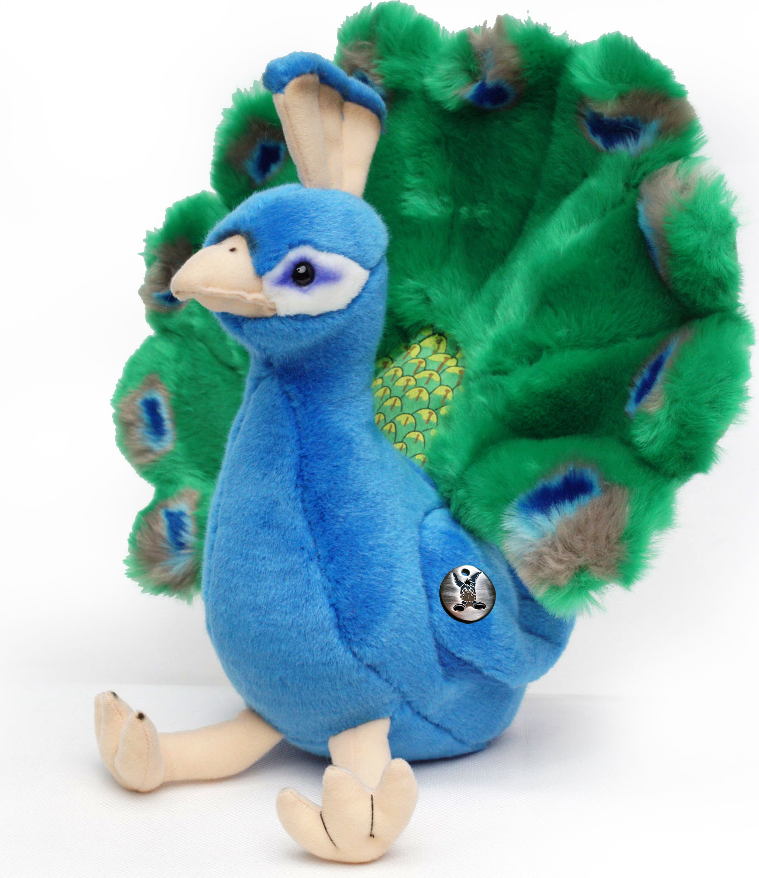 Kuscheltiere*biz Pfau Kuscheltier Fasan Ziervogel Paradiesvogel 33 cm Plüschtier BILBO KT531424