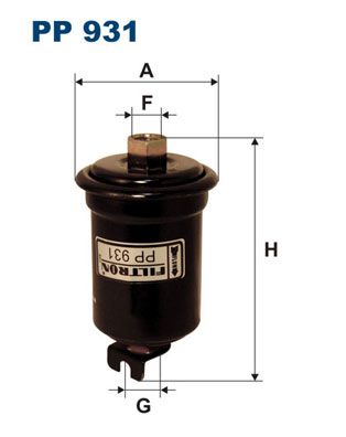 1x FILTRON PALIVOVÝ FILTER In-line filter PP 931
